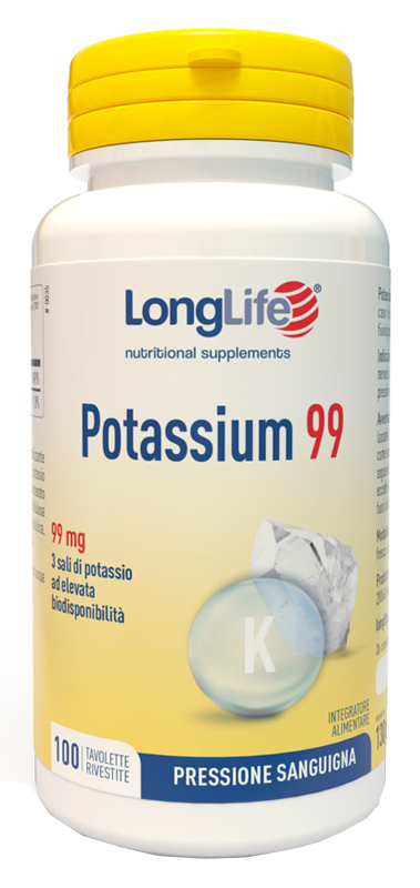 LONGLIFE POTASSIUM 99 100 TAVOLETTE RIVESTITE - farmaidea24.com