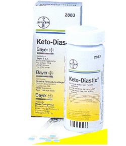 STRISCE MISURAZIONE GLICOSURIA E CHETONURIA KETODIASTIX 50 PEZZI - farmaidea24.com