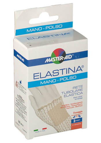 RETE TUBOLARE ELASTICA IPOALLERGENICA MASTER-AID ELASTINA MANO/POLSO 3 MT IN TENSIONE CALIBRO 3 CM - farmaidea24.com