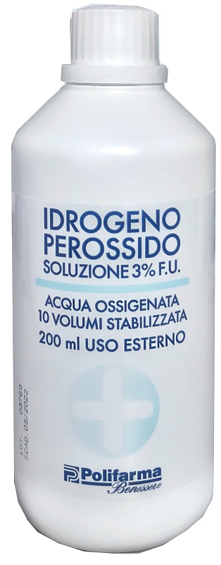PEROSSIDO IDROGENO 3% 200 ML ACQUA OSSIGENATA 10 VOLUMI STABILIZZATA - farmaidea24.com