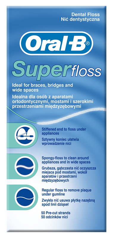 ORALB SUPERFLOSS FILO INTERDENTALE 50 FILI - farmaidea24.com