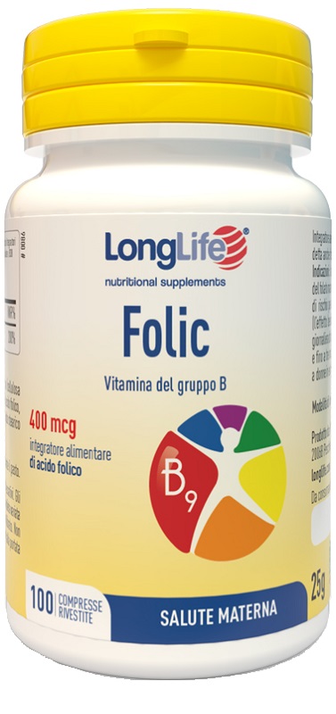 LONGLIFE FOLIC 400 MCG 100 COMPRESSE - farmaidea24.com