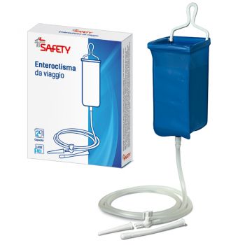 ENTEROCLISMA DA VIAGGIO KLISTER IN GOMMA CON CANNULA ANALE EVAGINALE 2 LITRI - farmaidea24.com