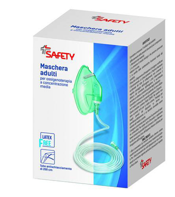 MASCHERA PER OSSIGENOTERAPIA CON TUBO 200CM - farmaidea24.com