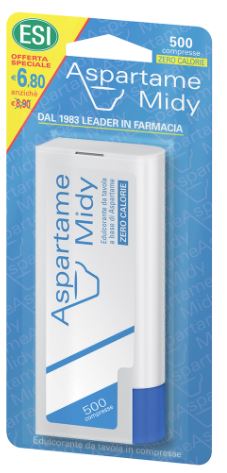 ESI ASPARTAME MIDY 500 COMPRESSE CON DISPENSER - farmaidea24.com
