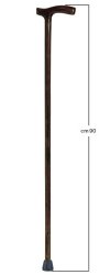 BASTONE IMPUGNATURA ANATOMICA DONNA LEGNO LUCIDO SCURO - farmaidea24.com