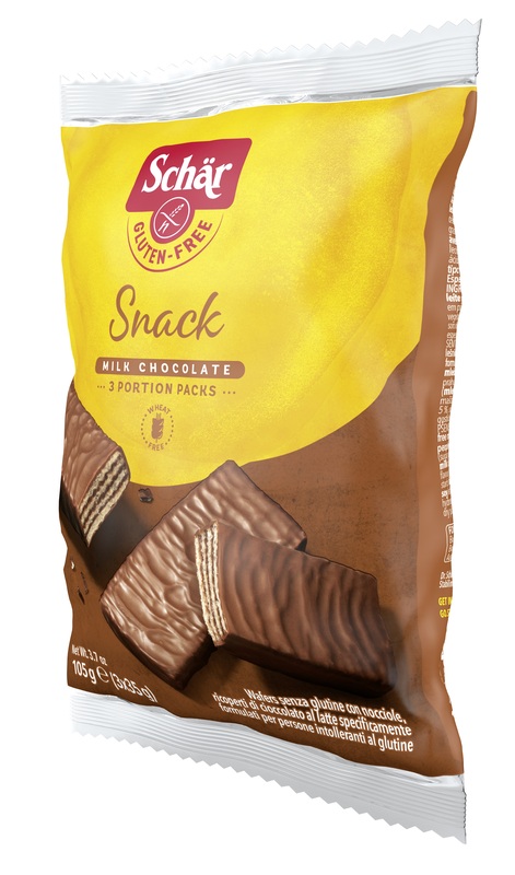 SCHAR SNACK CON CIOCCOLATO AL LATTE E NOCCIOLE 3 WAFER X 35 G - farmaidea24.com
