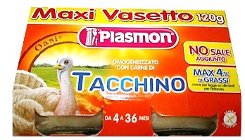 PLASMON OMOGENEIZZATO TACCHINO 120 G X 2 PEZZI - farmaidea24.com