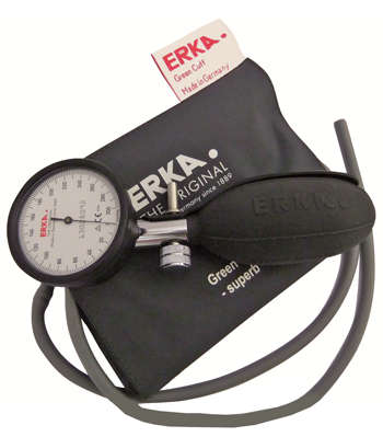 SFIGMOMANOMETRO ANEROIDE KOBOLD ERKA  SCALA DA 300 MMHG CON SUDDIVISIONE DI 2 MM  MANOMETRO DI PRECISIONE IN ALLUMINIO ANODIZZATO E MONOPALLA INCORPORATA  MODELLO A 1 TUBO - farmaidea24.com
