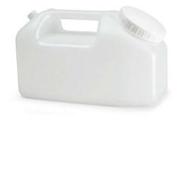 CONTENITORE A TANICA PER LA RACCOLTA DELLE URINE 24 ORE,IN POLIETILENE TRASPARENTE+TAPPO A VITE CON SCALA GRADUATA DA 500 A 2500ML - farmaidea24.com