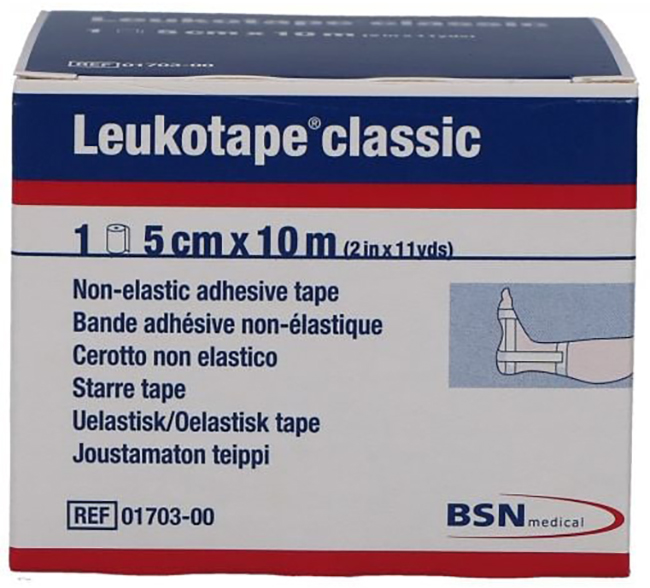 LEUKOTAPE BENDA ANELASTICA PER BENDAGGI FUNZIONALI 5X100 CM - farmaidea24.com