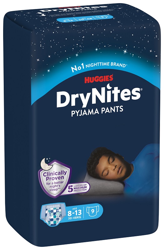 PANNOLINO HUGGIES DRYNITES 8/13 ANNI BOY L 30/48KG 9 PEZZI - farmaidea24.com