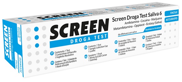 SCREEN DROGA TEST SALIVA 6 DROGHE - farmaidea24.com