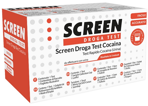SCREEN DROGA TEST COCAINA TEST ANTIDROGA CON CONTENITORE URINA - farmaidea24.com