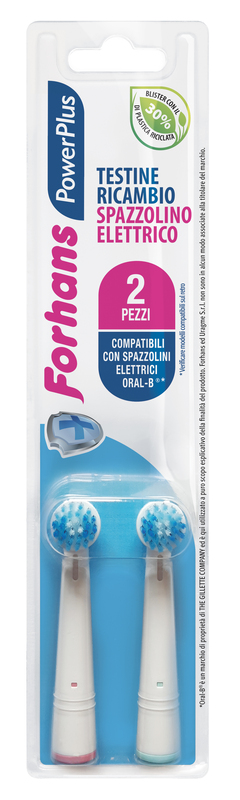 FORHANS POWER PLUS TESTINA 2 PEZZI RICAMBIO - farmaidea24.com