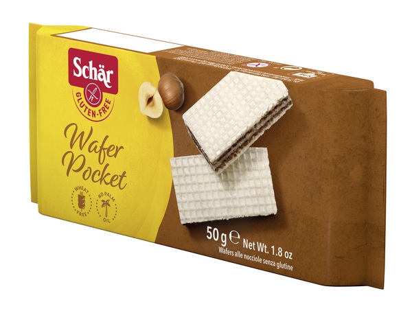 SCHAR WAFER POCKET ALLA NOCCIOLA 50 G - farmaidea24.com