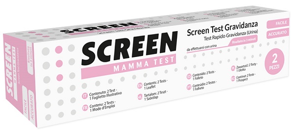 SCREEN TEST ORMONE HCG GRAVIDANZA NELL'URINA SCREEN TEST HCG 2 PEZZI - farmaidea24.com