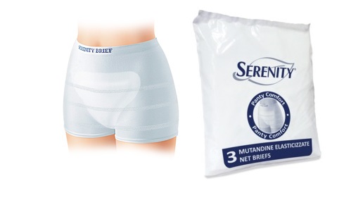MUTANDINA A RETE PER INCONTINENZA SERENITY PANTY COMFORT L 3 PEZZI - farmaidea24.com