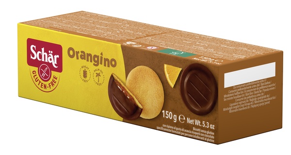 SCHAR ORANGINO BISCOTTI CON RIPIENO AL GUSTO DI ARANCIA RICOPERTI CON CIOCCOLATO 150 G - farmaidea24.com