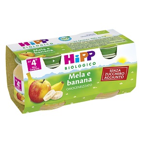 HIPP BIO FRUTTA GRATTUGGIATA MELA BANANA 4X100 G - farmaidea24.com