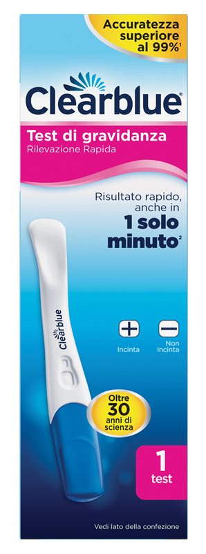 TEST DI GRAVIDANZA CLEARBLUE RILEVAZIONE RAPIDA 1 PEZZO - farmaidea24.com