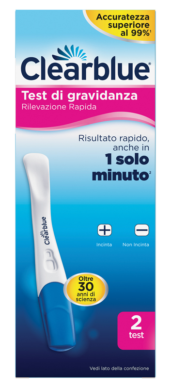 TEST DI GRAVIDANZA CLEARBLUE RILEVAZIONE RAPIDA 2 PEZZI - farmaidea24.com