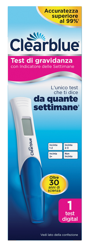TEST DI GRAVIDANZA CLEARBLUE CON INDICATORE DELLE SETTIMANE 1 PEZZO - farmaidea24.com