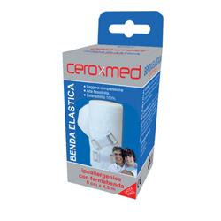 BENDA ELASTICA CEROXMED 10X450 CM CON GANCIO 1 PEZZO - farmaidea24.com