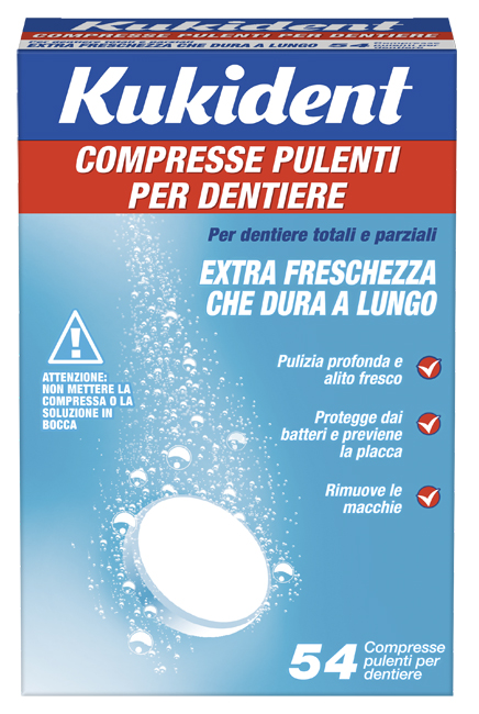 KUKIDENT CLEANSER FRESCH 88 COMPRESSE PULIZIA PROTESI DENTARIE - farmaidea24.com