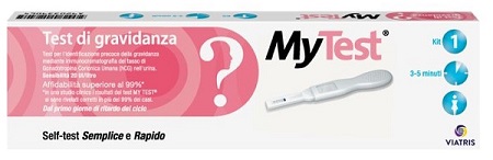 TEST DI GRAVIDANZA RAPIDO HCG MYTEST 1 PEZZO - farmaidea24.com