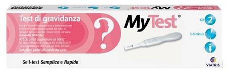 TEST DI GRAVIDANZA RAPIDO HCG MYTEST 2 PEZZI - farmaidea24.com
