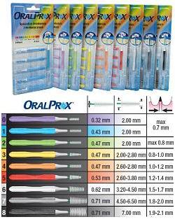 ORALPROX BLISTER DA 6 SPAZZOLINI INTERDENTALI MISURA 5 COLORE ROSSO - farmaidea24.com