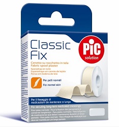 CEROTTO IN ROCCHETTO PIC CLASSIC FIX TELA BIANCO 2,5X500 CM FUSTELLA - farmaidea24.com