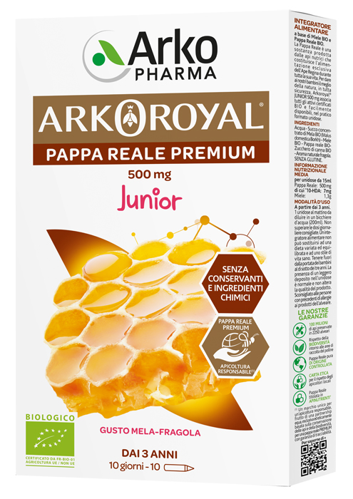 ARKOROYAL PAPPA REALE BIOLOGICA 500 MG 10 UNICA DOSE - farmaidea24.com
