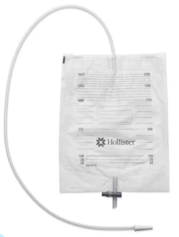 SACCA URINA DA LETTO STANDARD MONOUSO HOLLISTER LUNGHEZZA TUBO 90CM CAPACITA' 2L GRADUATA 30 PEZZI - farmaidea24.com