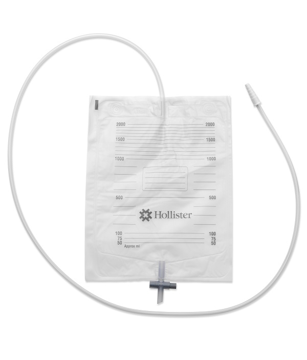 SACCA URINA DA LETTO HOLLISTER CON ANTIREFLUSSO E RUBINETTO DI SCARICO TUBO 130 CM 30 PEZZI - farmaidea24.com