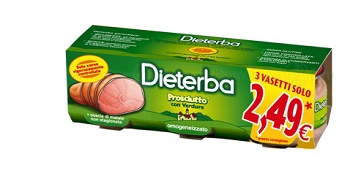 DIETERBA OMOGENEIZZATO PROSCIUTTO 3 PEZZI 80 G - farmaidea24.com