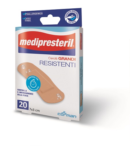 CEROTTO GRANDE MEDIPRESTERIL RESISTENTE 7X3CM 20 PEZZI - farmaidea24.com