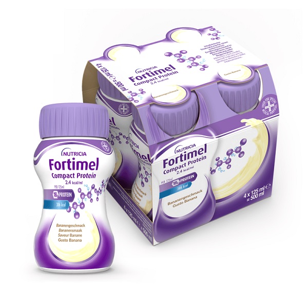 FORTIMEL COMPACT PROTEIN BANANA 4 BOTTIGLIE 125 ML - farmaidea24.com