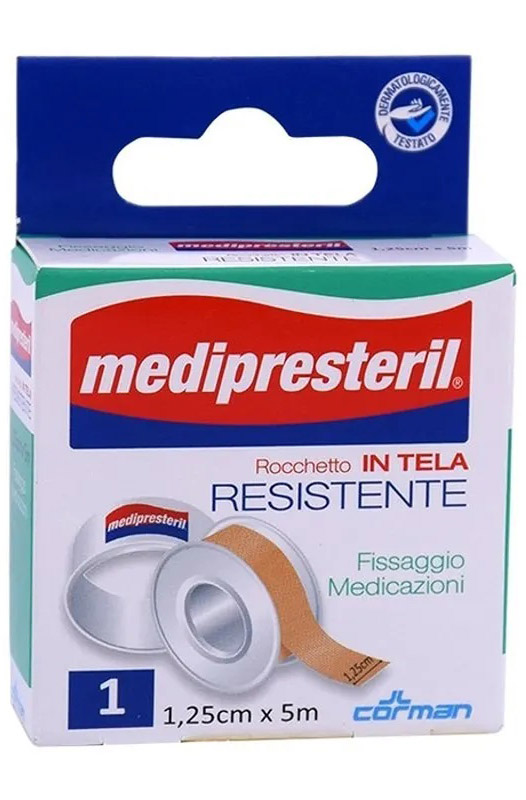 CEROTTO IN ROCCHETTO MEDIPRESTERIL IN TELA RESISTENTE M5X1,25CM - farmaidea24.com