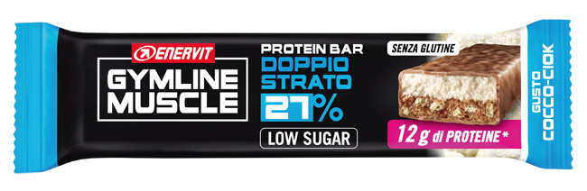ENERVIT GYMLINE MUSCLE PROTEIN BAR 27% DOPPIO STRATO COCCO-CIOK 1 PEZZO - farmaidea24.com