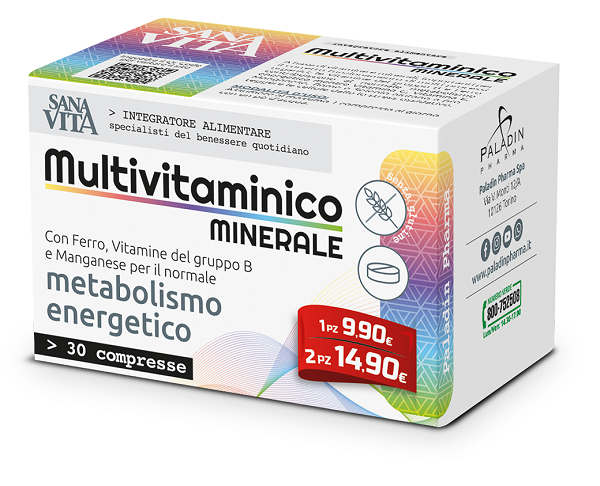 SANAVITA MULTIVITAMINICO MINERALE 30 COMPRESSE - farmaidea24.com