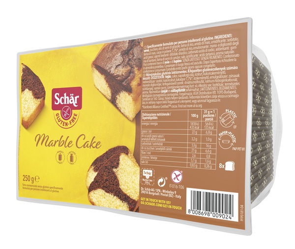 SCHAR MARBLE CAKE SENZA LATTOSIO 250 G - farmaidea24.com