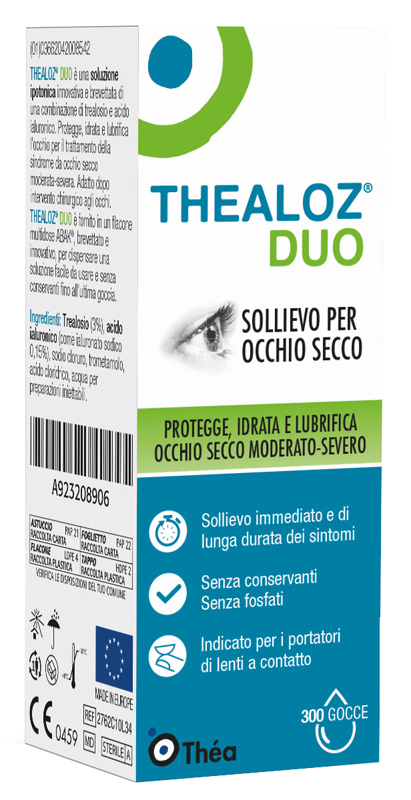 THEALOZ DUO SOLUZIONE OCULARE FLACONE 10 ML - farmaidea24.com