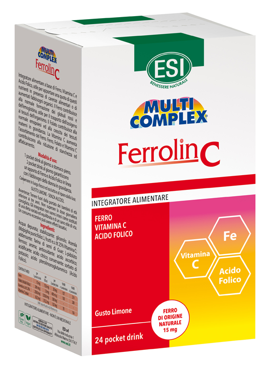 ESI FERROLIN C POCKET DRINK 24 BUSTINE - farmaidea24.com