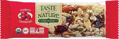 TASTE OF NATURE BARRETTA AI CRANBERRIES BIO VEGAN 40 G - farmaidea24.com