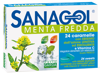 SANAGOL MENTA FREDDA 24 CARAMELLE - farmaidea24.com