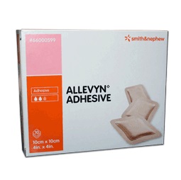MEDICAZIONE ALLEVYN ADHESIVE 10 CM X 10 CM 10 PEZZI - farmaidea24.com