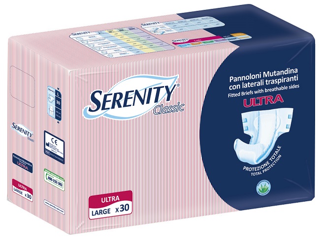 PANNOLONE A MUTANDINA SERENITY CLASSIC ULTRA ALOE LARGE 30 PEZZI - farmaidea24.com