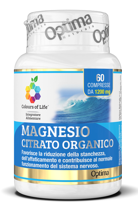 COLOURS OF LIFE MAGNESIO CITRATO ORGANICO 60 COMPRESSE 1200 MG - farmaidea24.com